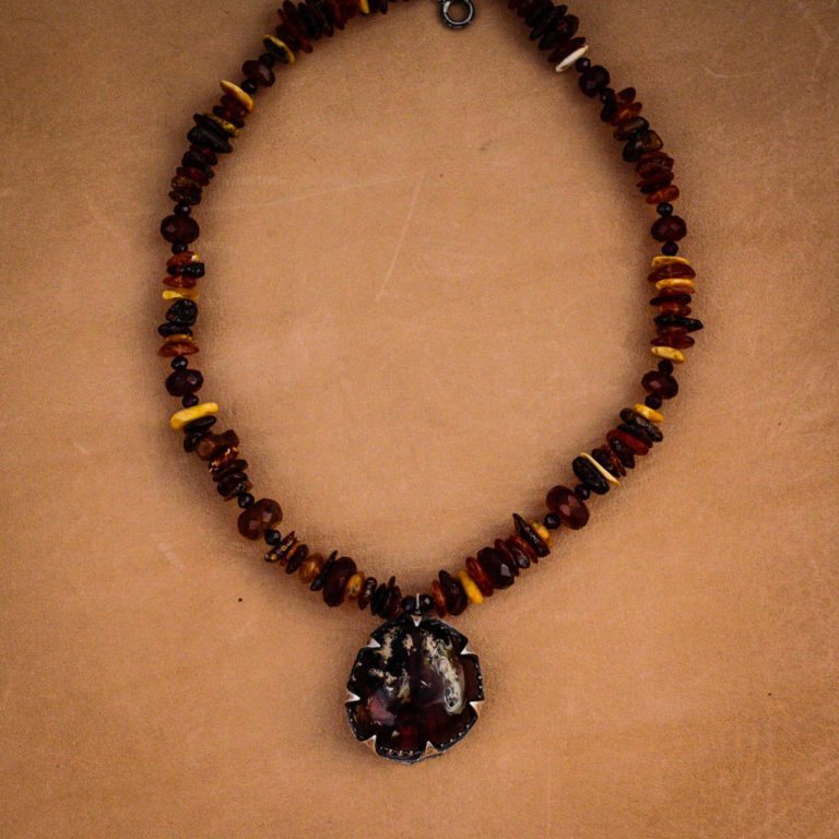 Walking with the Ancestors~REVERSIBLE Amber and Ammonite Necklace ...